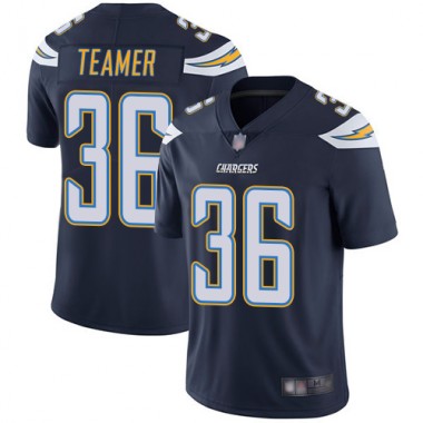 Los Angeles Chargers NFL Football Roderic Teamer Navy Blue Jersey Men Limited  #36 Home Vapor Untouchable